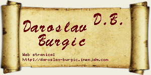 Daroslav Burgić vizit kartica